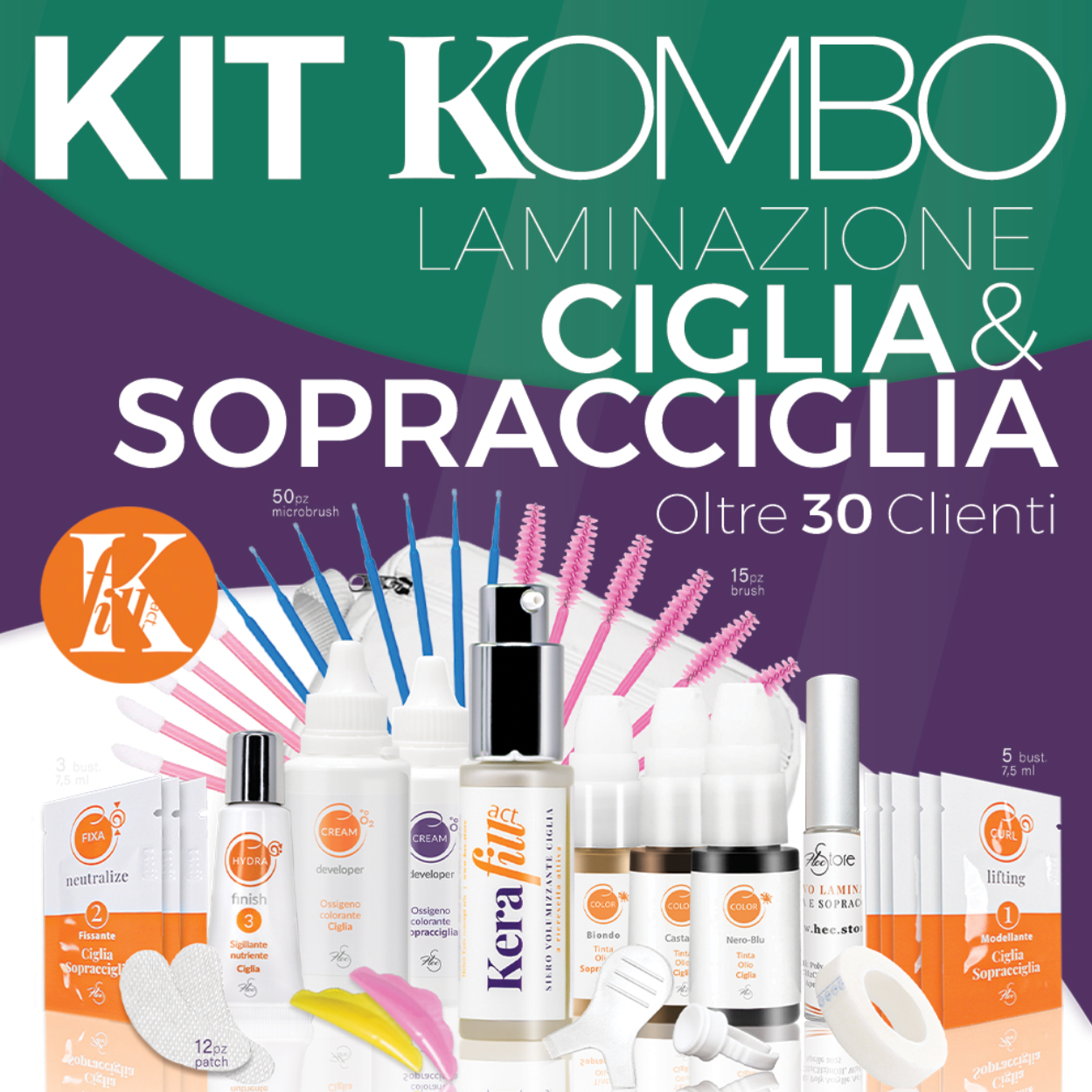 KIT Laminazione Ciglia e Sopracciglia Kombo