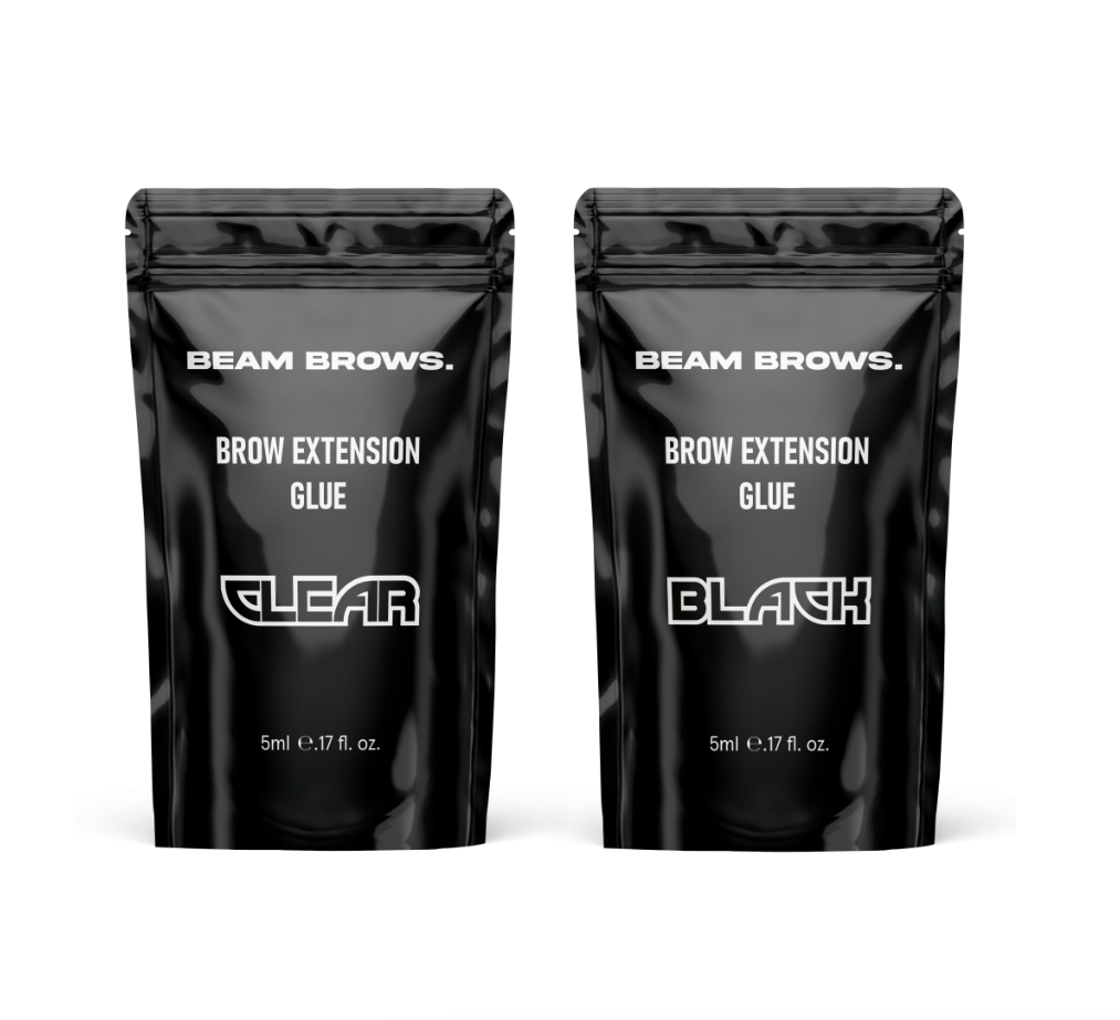 Brow Extensions Glue Combo | Black & Clear