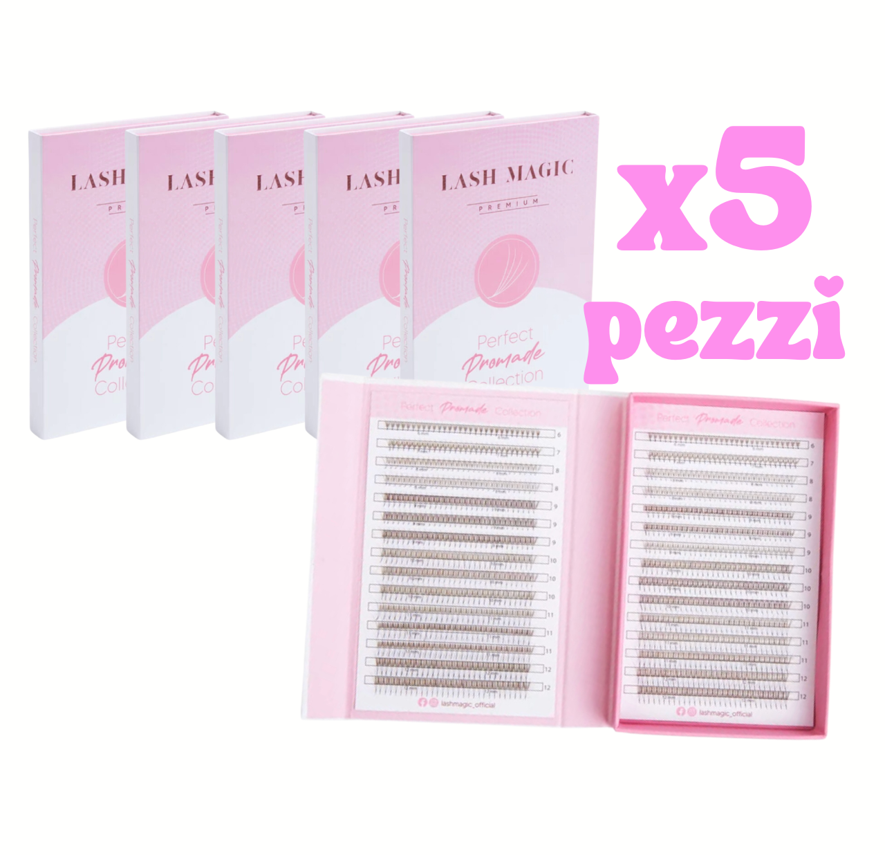 Ventagli pronti 3D 0.07 M MIX 6-12 mm XS - 30 linee