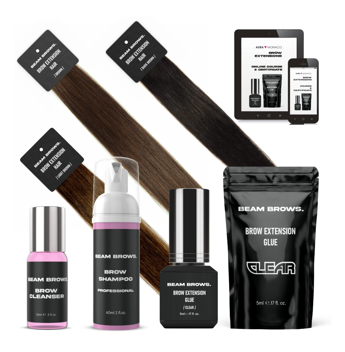 Extension per sopracciglia | Kit completo | Incl. formazione online e certificato